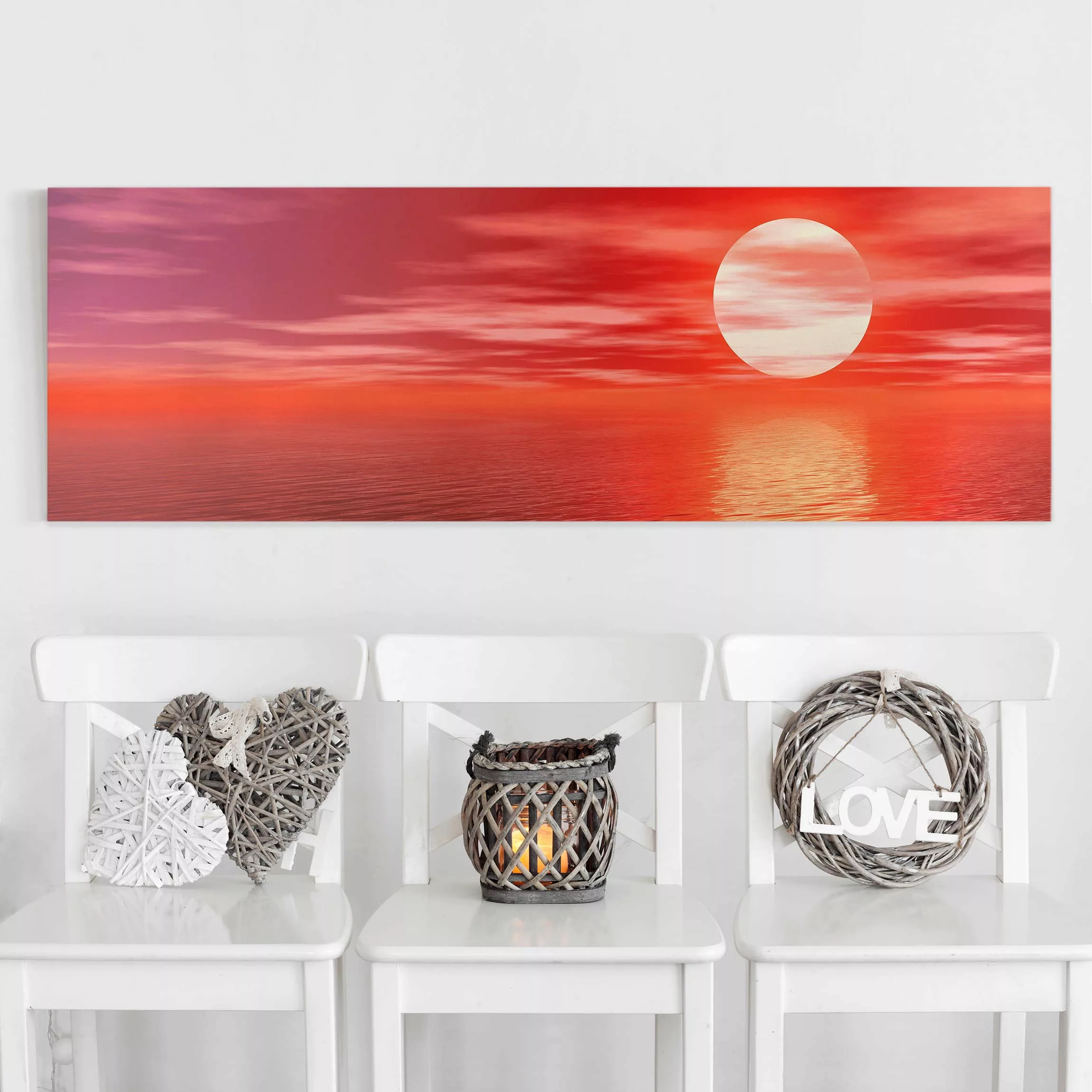 Leinwandbild Natur & Landschaft - Panorama Red Sunset günstig online kaufen