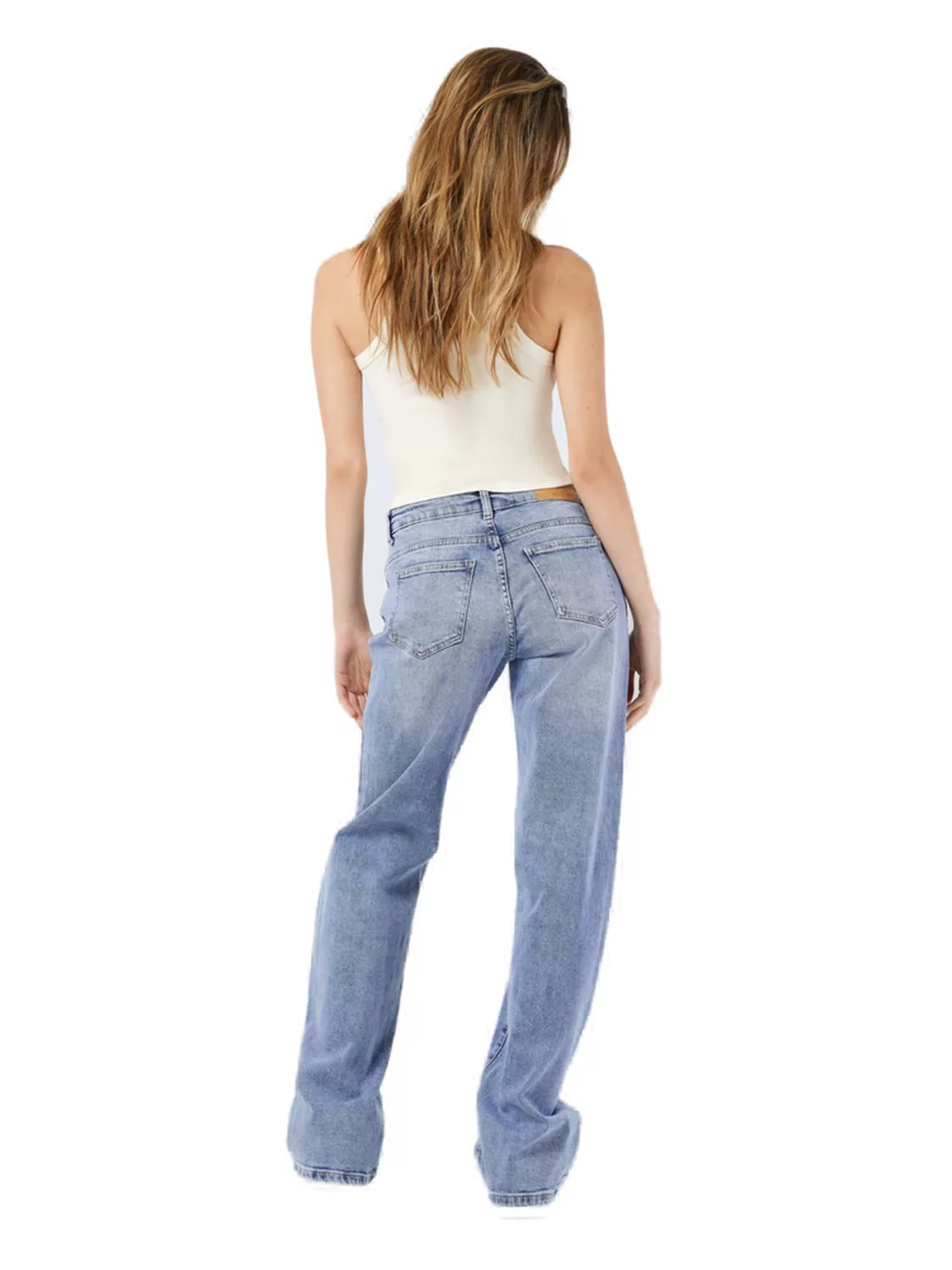 Noisy May Damen Jeans NMYOLANDA Relaxed Straight Fit - Blau - Light Blue De günstig online kaufen