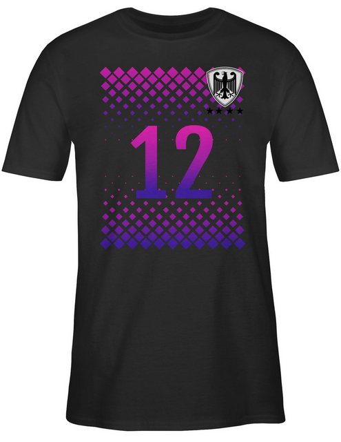 Shirtracer T-Shirt Deutschland Trikot Fussball German 12. Mann Nummer 2024 günstig online kaufen