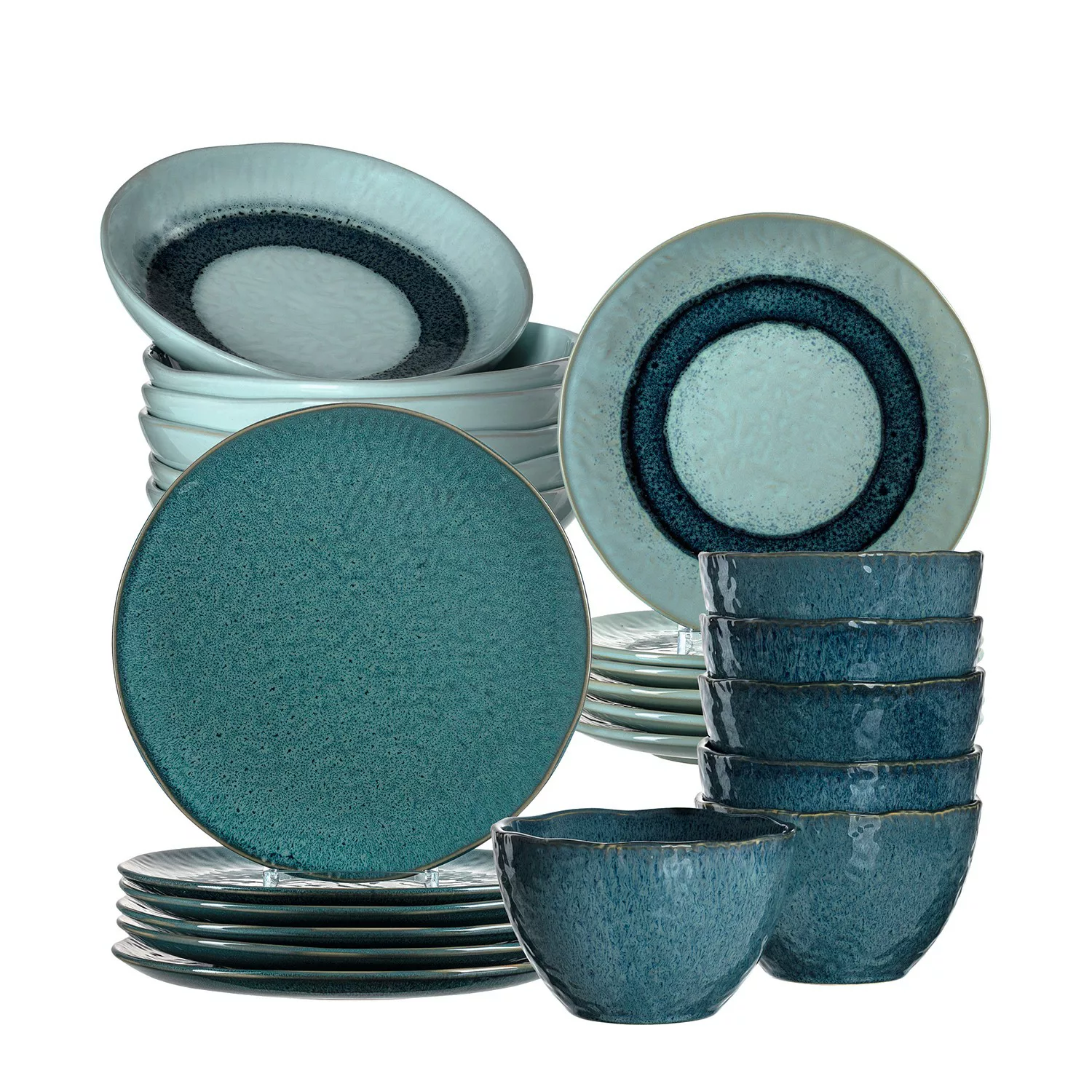 LEONARDO "24-tlg. Keramik Set ""MATERA"", blau Matera" günstig online kaufen