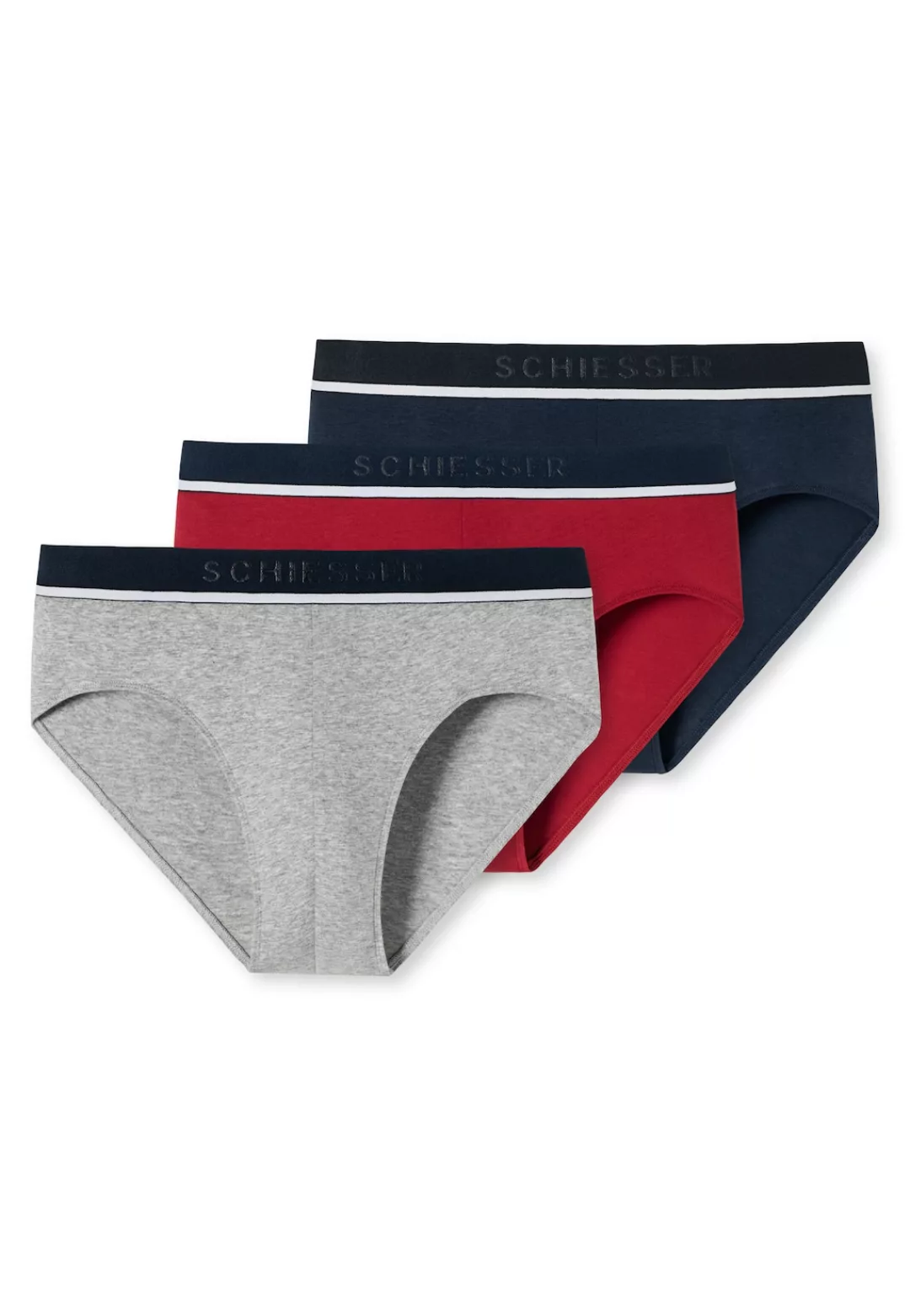 Schiesser Rioslip ""95/5"", (3er-Pack), mit sportlichem Logo-Webgummibund m günstig online kaufen