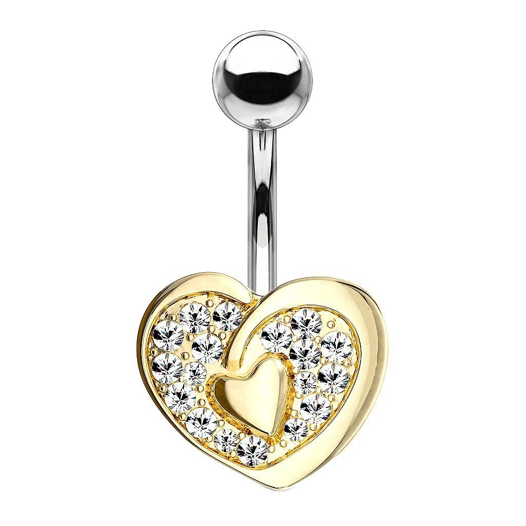 Taffstyle Bauchnabelpiercing Piercing Banane Stecker Herz günstig online kaufen