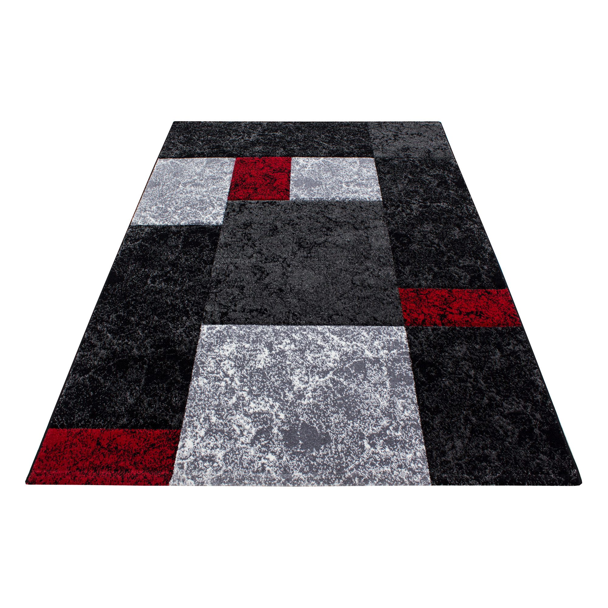Carpettex Frisé-Teppich Kariert Design, Läufer, Höhe: günstig online kaufen