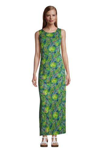 Maxi-Strandkleid Gemustert, Damen, Größe: S Normal, Blau, Baumwolle, by Lan günstig online kaufen