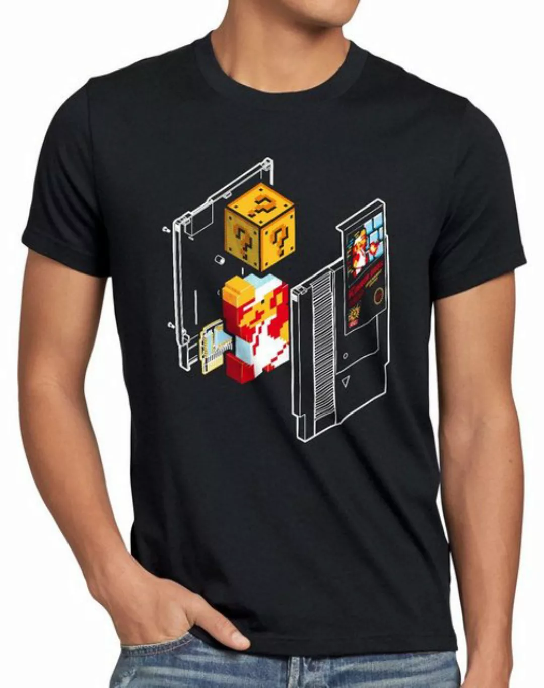 Print-Shirt Herren T-Shirt Plumber Bros nes snes classic mini 8-Bit gamer r günstig online kaufen