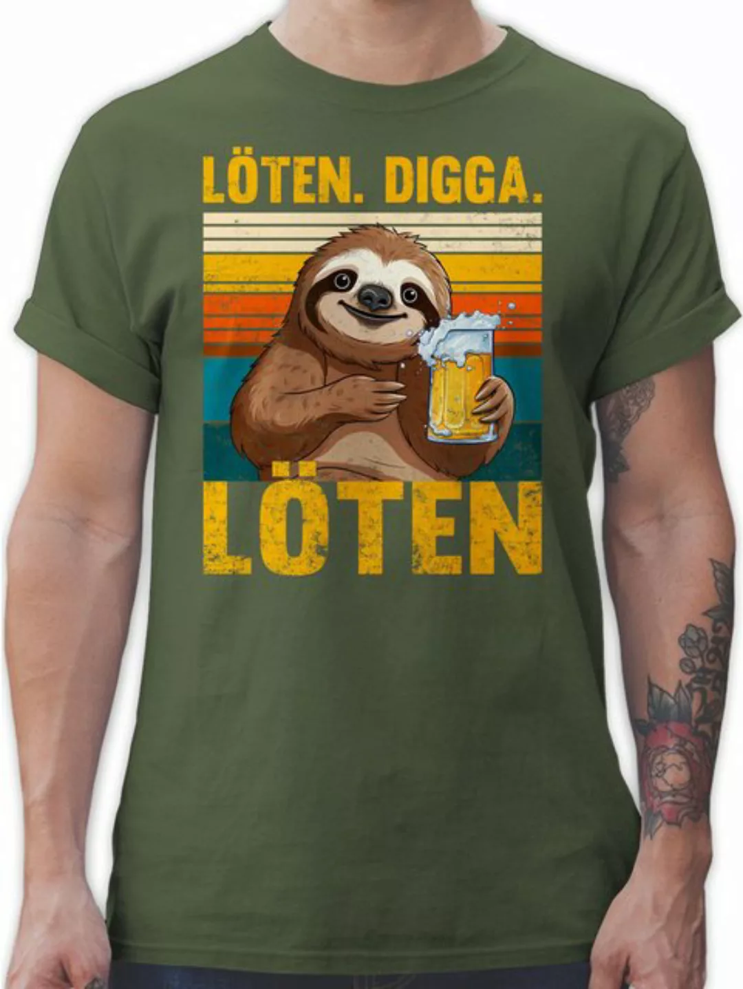 Shirtracer T-Shirt Löten Digga Löten - Digga Löten Bier Biertrinker Faultie günstig online kaufen