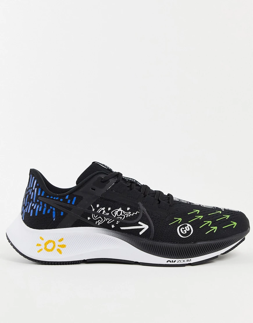 Nike Running – Pegasus 38 Hackney – Halbhohe Sneaker in Schwarz günstig online kaufen
