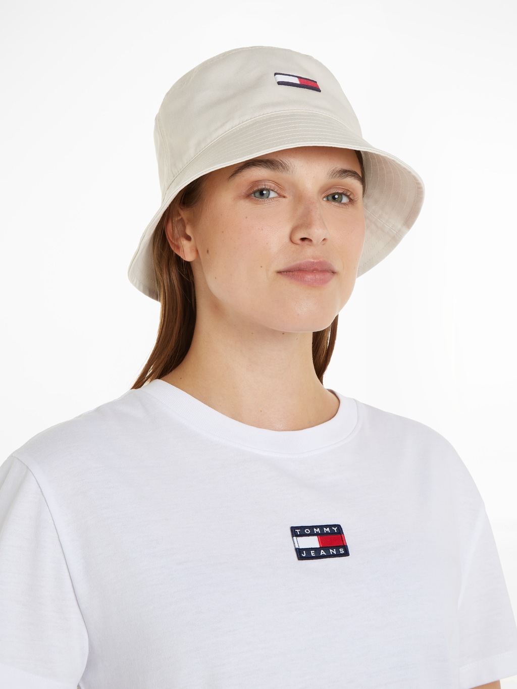 Tommy Jeans Fischerhut "TJW ELONGATED FLAG BUCKET HAT", mit Logostickerei günstig online kaufen