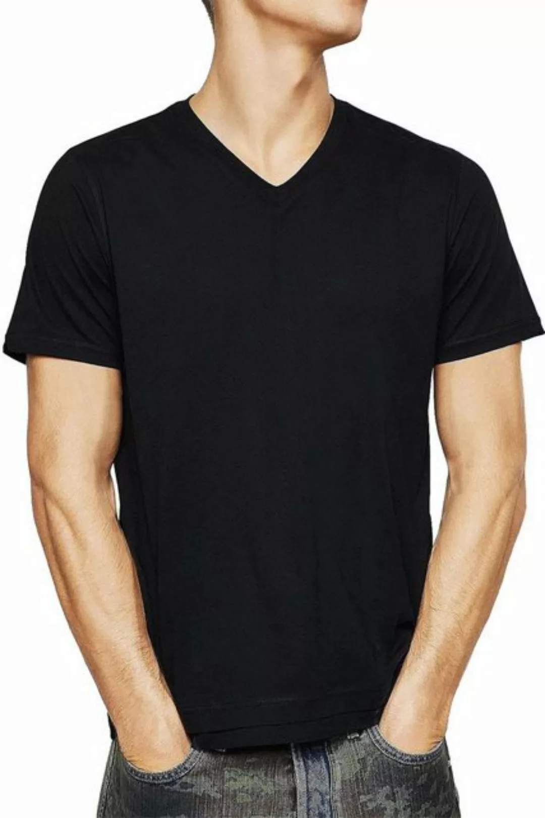 Diesel T-Shirt Diesel Herren T-CHERUBIK-NEW T-SHIRT V-Neck günstig online kaufen