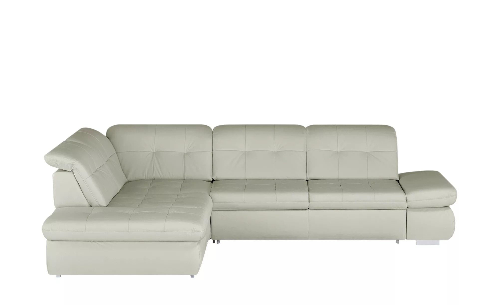 meinSofa Ecksofa Leder  Spencer - grau - Polstermöbel > Sofas > Ecksofas - günstig online kaufen