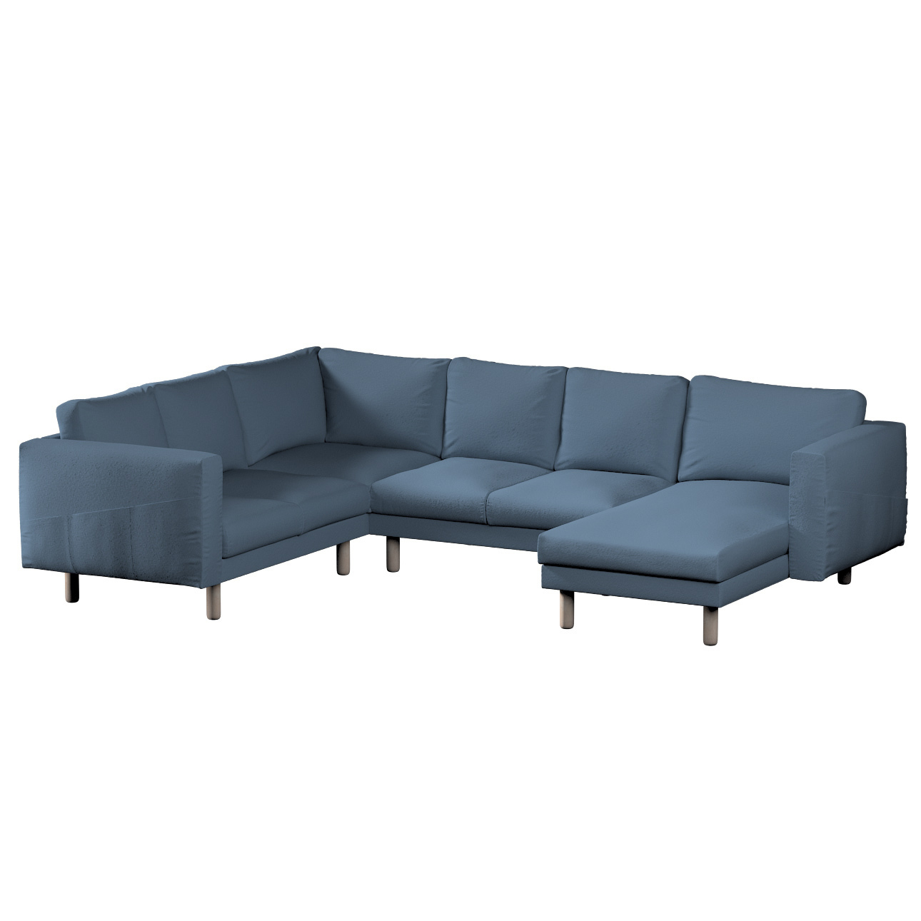 Bezug für Norsborg 5-Sitzer Ecksofa mit Recamiere, blau, Norsborg Bezug für günstig online kaufen