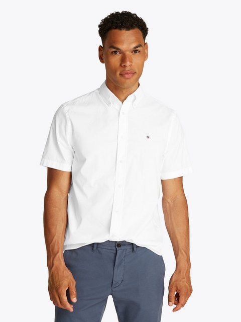 Tommy Hilfiger Kurzarmhemd FLEX POPLIN SOLID S/S SHIRT günstig online kaufen