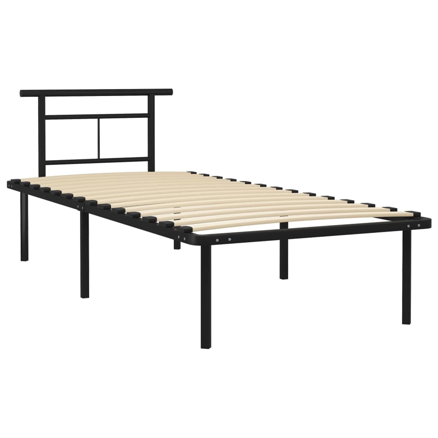 Bettgestell Schwarz Metall 90x200 Cm günstig online kaufen