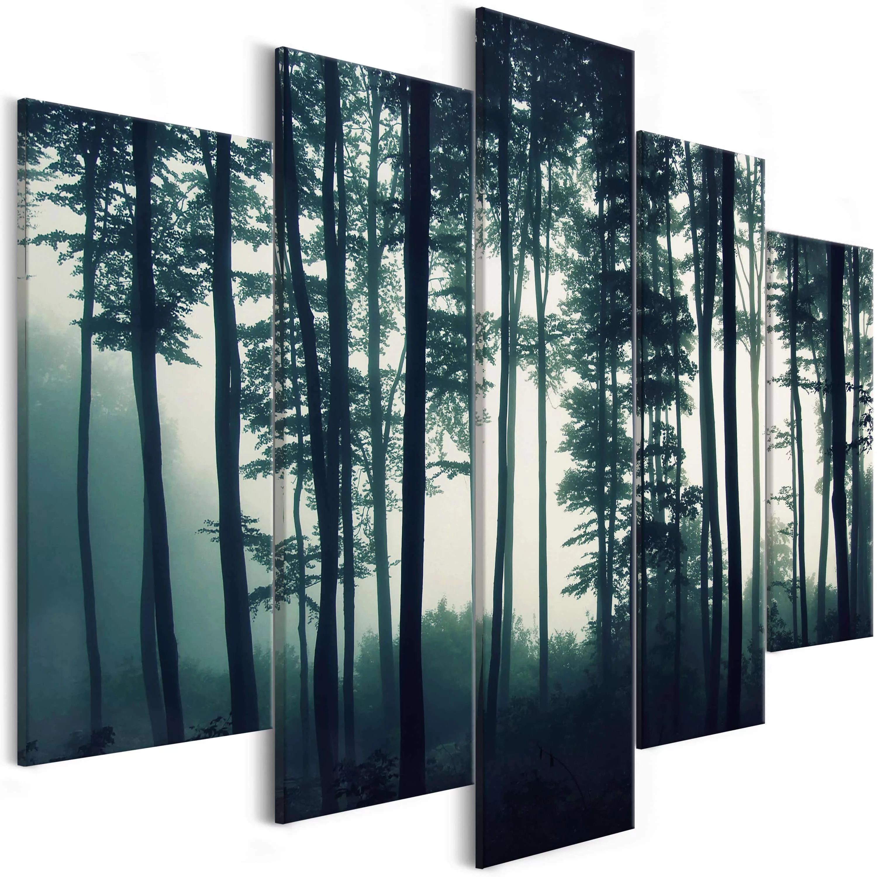 Wandbild - Dark Forest (5 Parts) Wide günstig online kaufen