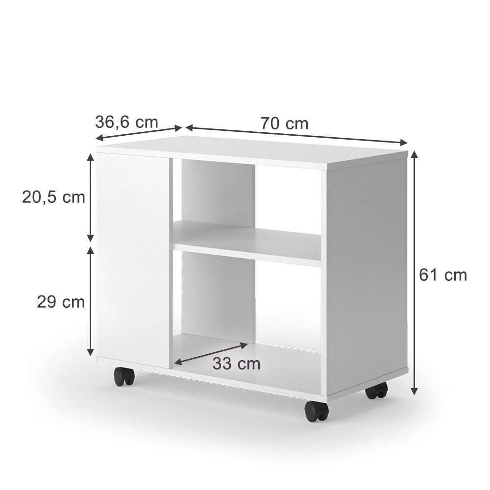 Vicco Beistelltisch Marian, Weiß, 70 x günstig online kaufen