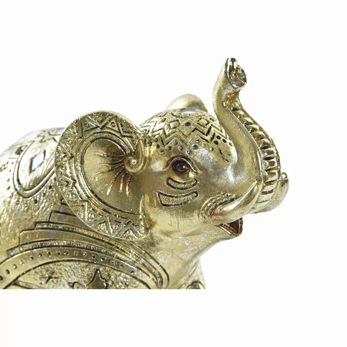 Deko-figur Dkd Home Decor Elefant Golden Harz (13 X 6 X 13 Cm) günstig online kaufen