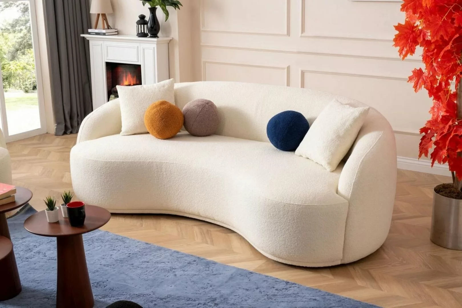 JVmoebel 4-Sitzer Design Couch Halbrunde Couchen Luxus Sofa Polster Möbel 4 günstig online kaufen