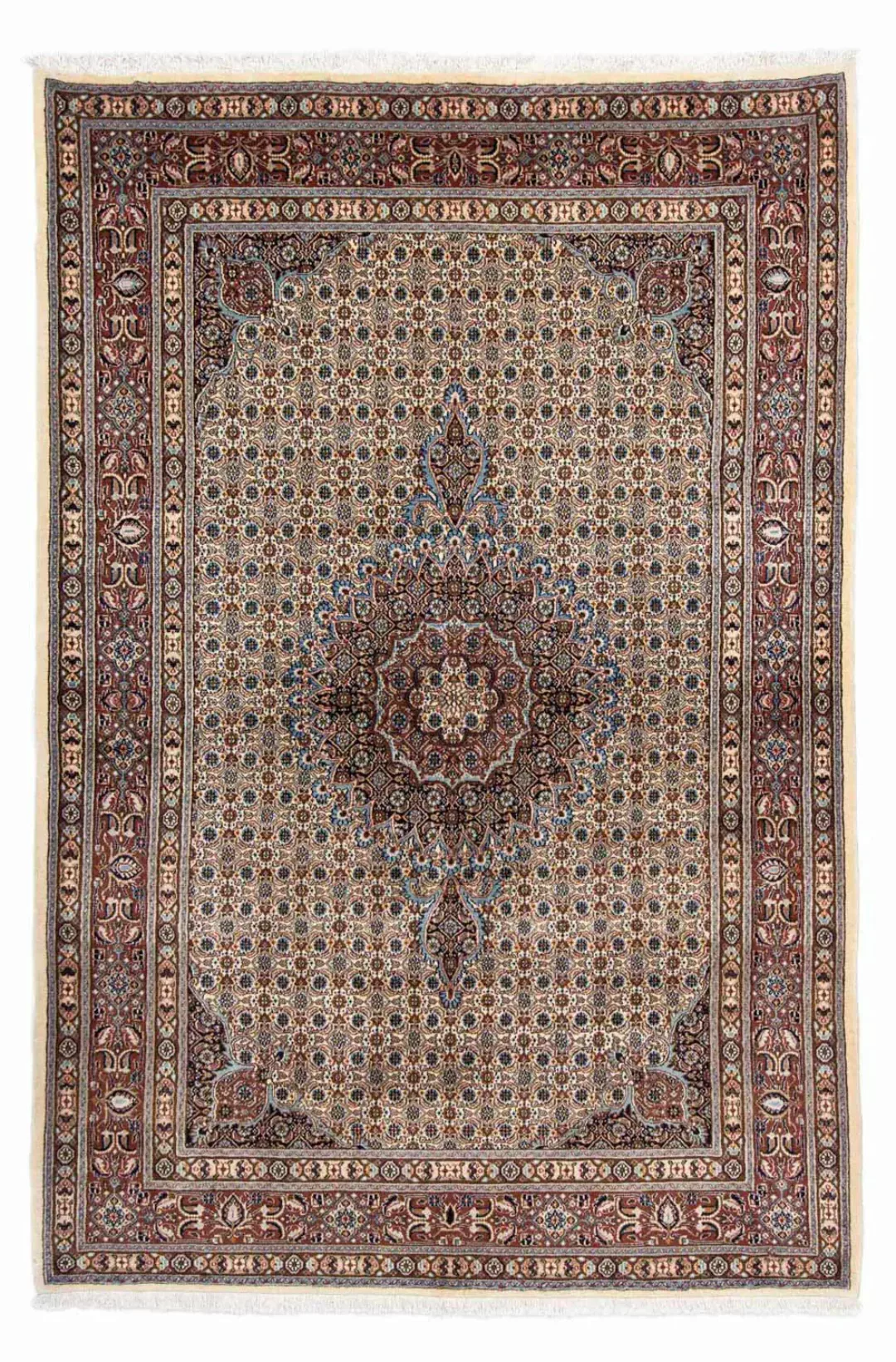 morgenland Wollteppich »Yalameh Medaillon Beige 158 x 102 cm«, rechteckig, günstig online kaufen