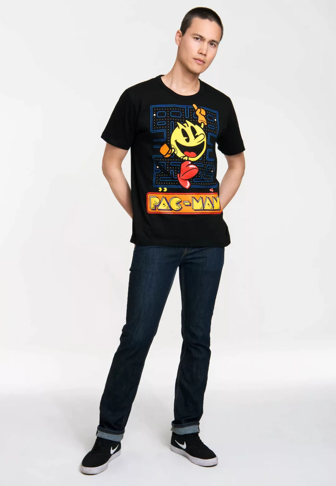 LOGOSHIRT T-Shirt "Pac-Man - Jumping", mit Pac Man-Print günstig online kaufen