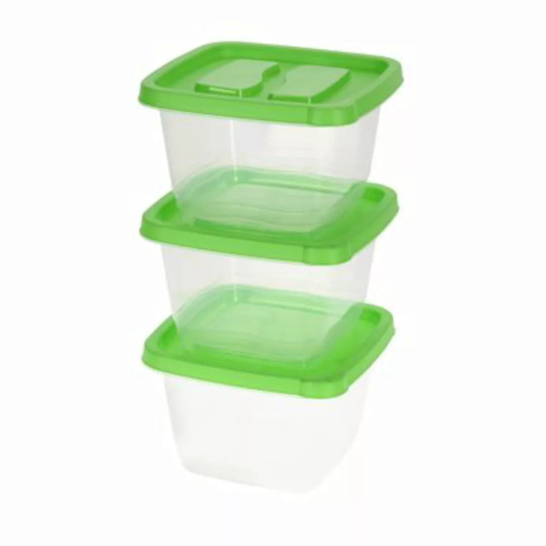 Neuetischkultur Vorratsdosen-Set, 3-teilig Deckel Grün transparent günstig online kaufen