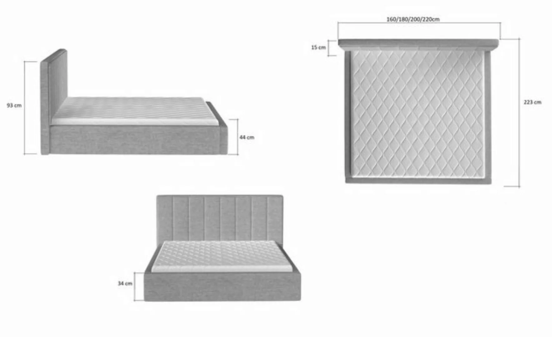 ROYAL24_MARKT Boxspringbett - Entspannen Sie in Stil - Unser komfortables B günstig online kaufen