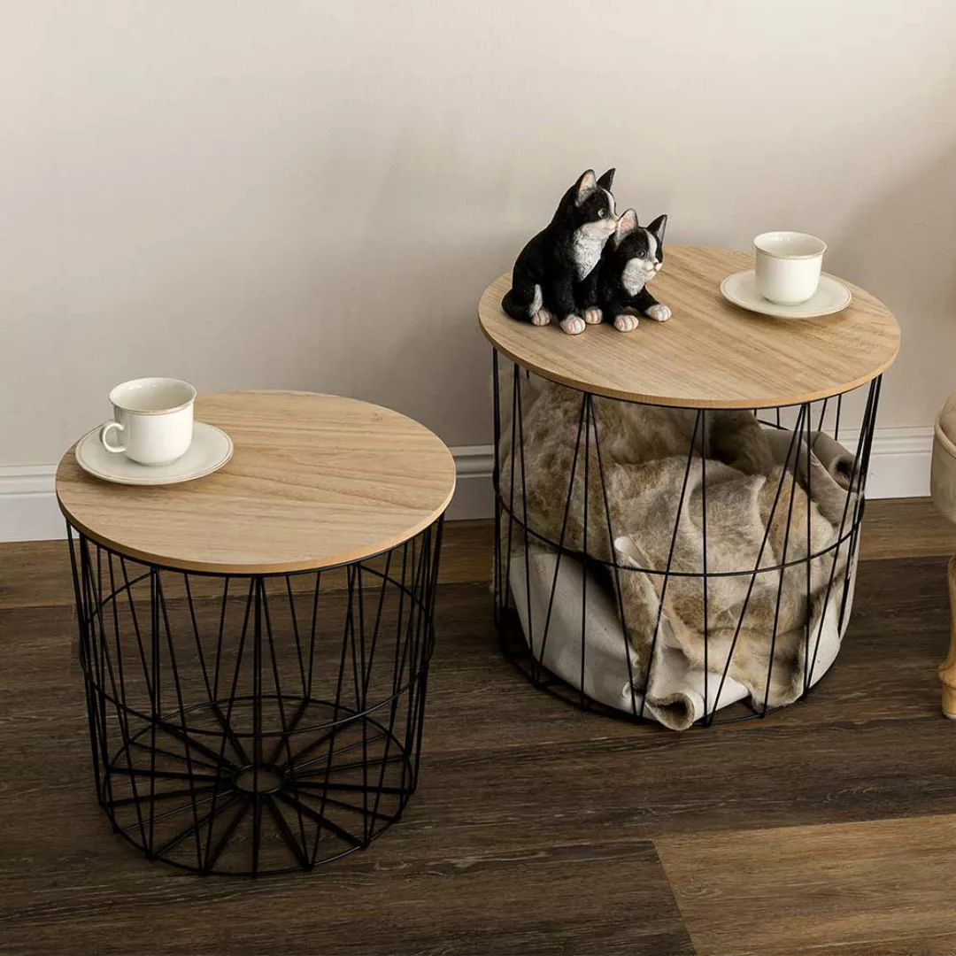 Drahtgestell Tische mit abnehmbarer Tischplatte Skandi Design (zweiteilig) günstig online kaufen