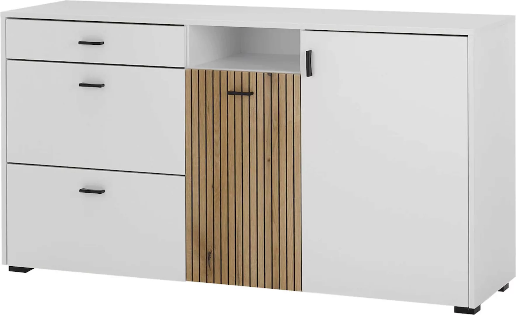 INOSIGN Sideboard "Hudson", in moderner Trendfarbe, Griffe aus Metall (Schw günstig online kaufen