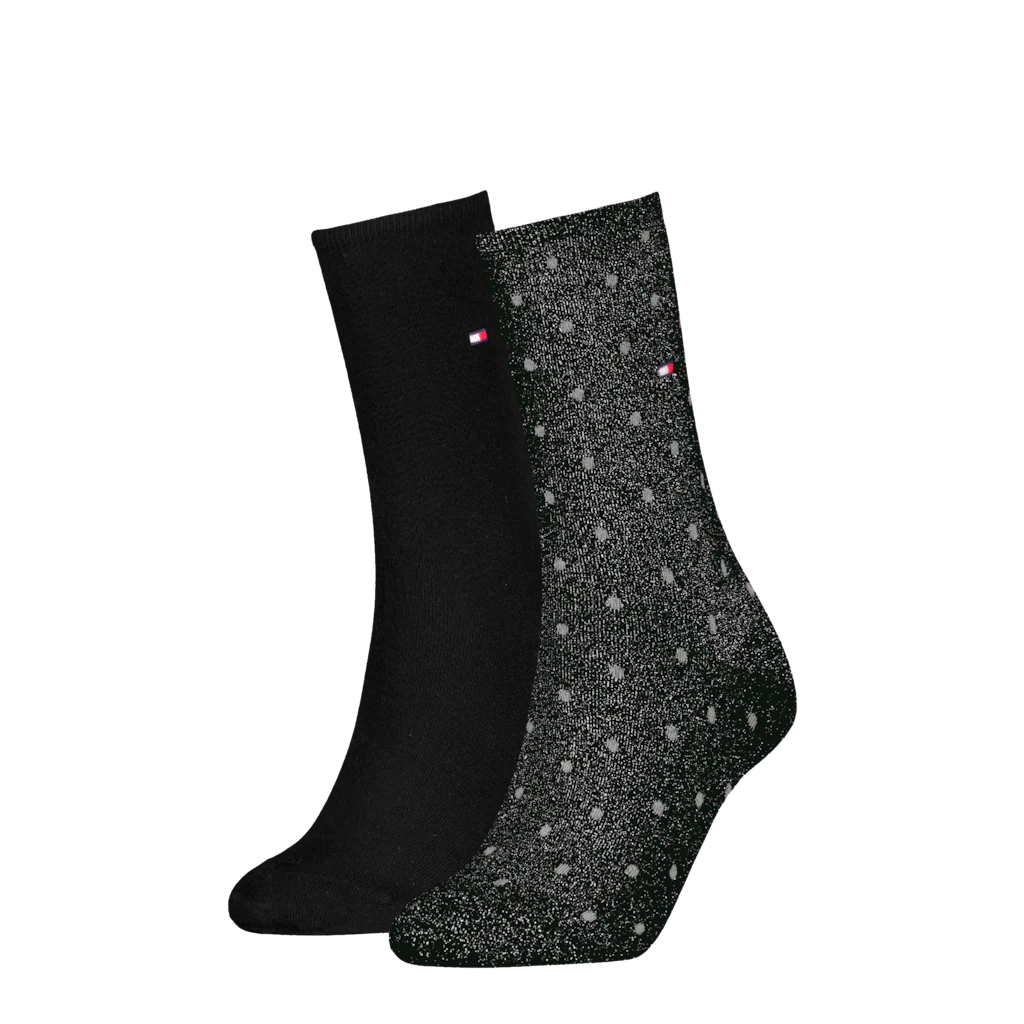 Tommy Hilfiger Socken "TH WOMEN SOCK DOT", (2 Paar), mit feinem Rippenbündc günstig online kaufen