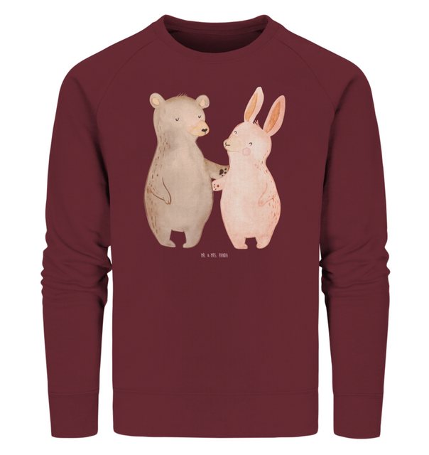 Mr. & Mrs. Panda Longpullover Größe XXL Bär und Hase Umarmen - Burgundy - G günstig online kaufen