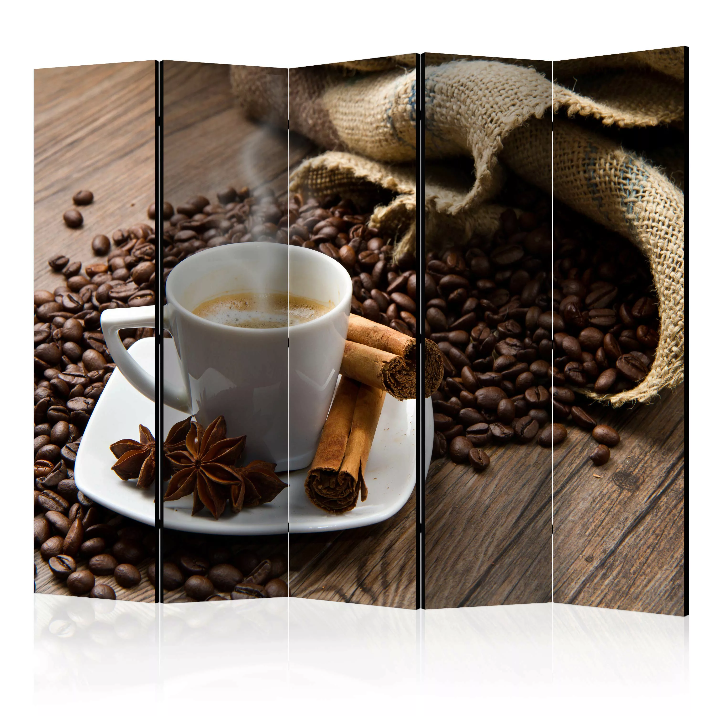 5-teiliges Paravent - Star Anise Coffee Ii [room Dividers] günstig online kaufen