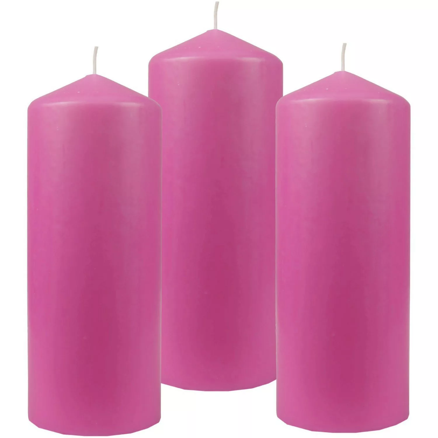 HS Candle Stumpenkerzen Ø6cm 3er Pack Rose günstig online kaufen