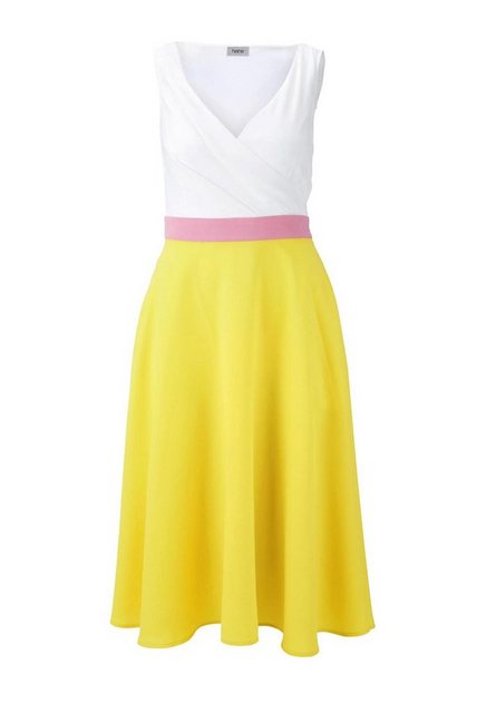 heine Chiffonkleid Heine Damen Chiffonkleid, gelb-offwhite günstig online kaufen