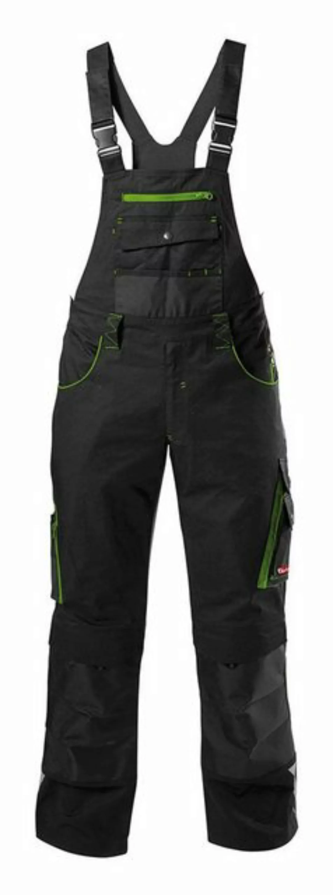 fortis Latzhose Herren 24 Black / lime green Größe 110 günstig online kaufen