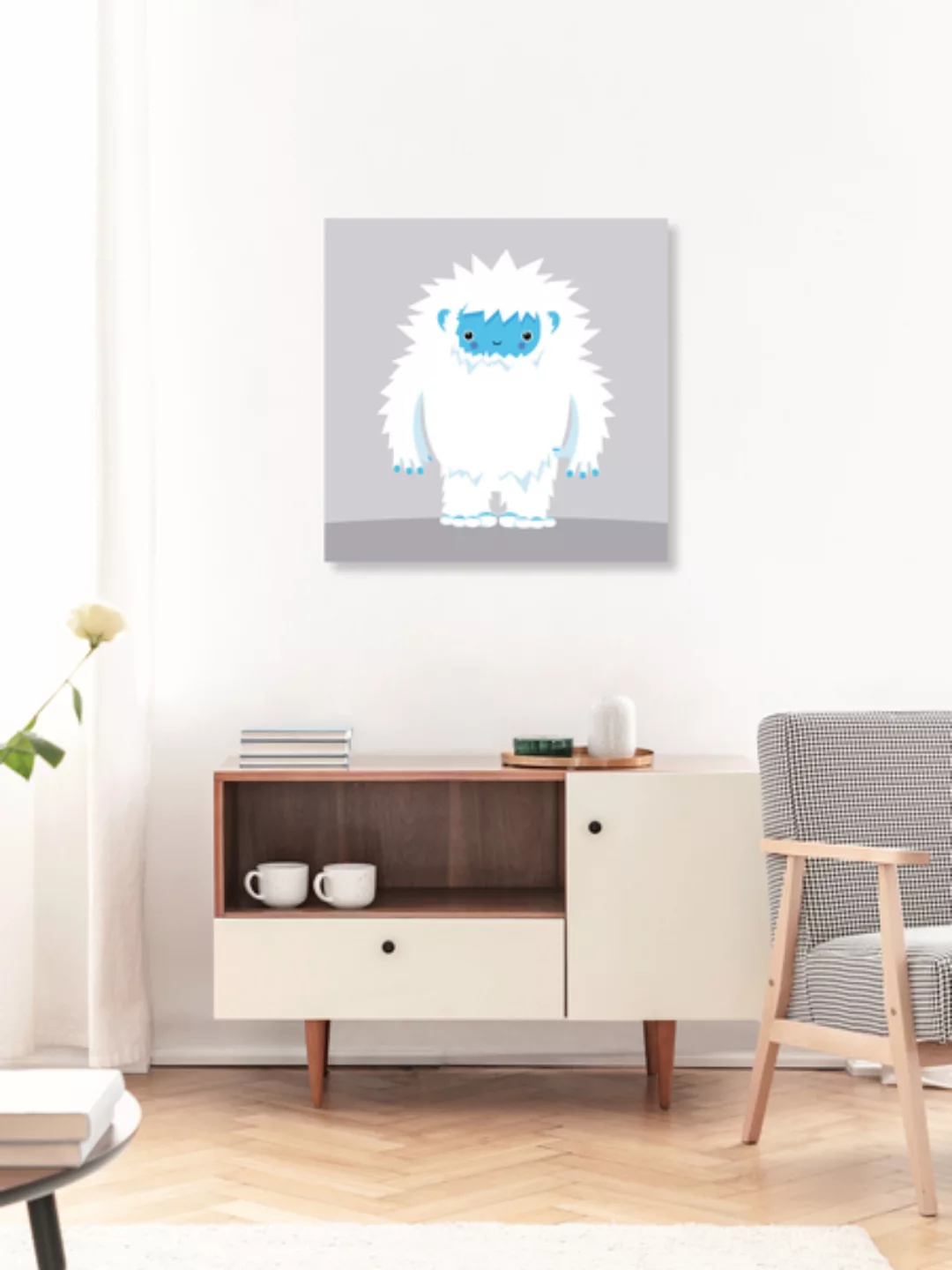 Poster / Leinwandbild - Yeti – Illustration Fürs Kinderzimmer günstig online kaufen