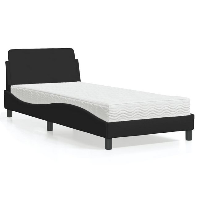 vidaXL Bett mit Matratze Schwarz 80x200 cm Stoff2009560 günstig online kaufen