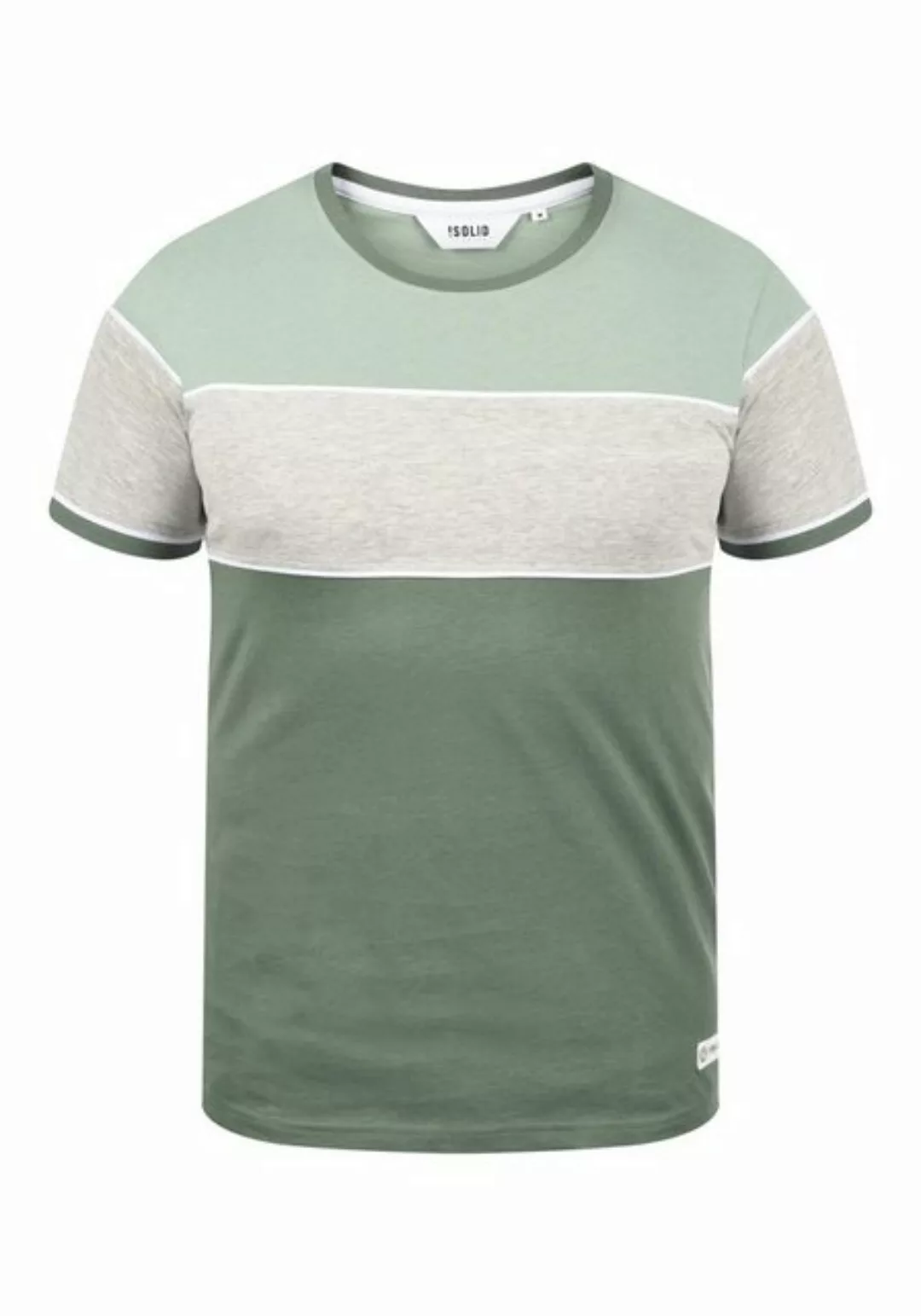 !Solid Rundhalsshirt SDCody T-Shirt in Colorblocking-Optik günstig online kaufen