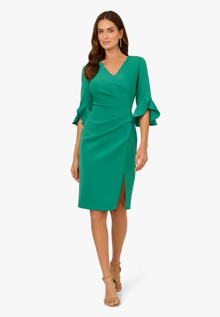 Adrianna Papell Cocktailkleid Scuba Faux Wrap Midi Dress Abendessen, Party, günstig online kaufen