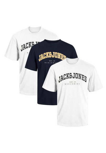 Jack & Jones T-Shirt 3er Pack Caleb Varsity (Spar-Set, 3-tlg) T-Shirt - Bau günstig online kaufen