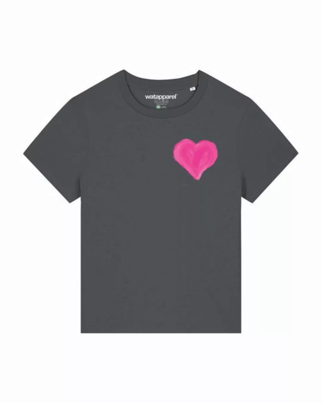 wat? Apparel Print-Shirt Pink Heart (1-tlg) günstig online kaufen