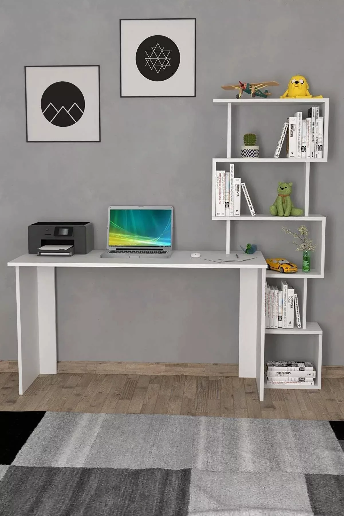 | Yakamoz Schreibtisch mit Schrank günstig online kaufen