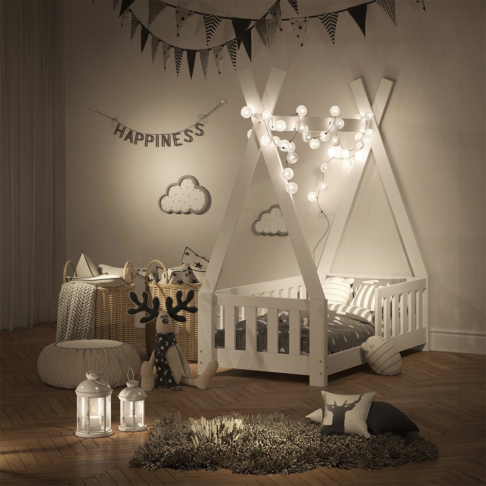 VitaliSpa® Kinderbett Tipi, Weiß, 70x140 cm günstig online kaufen