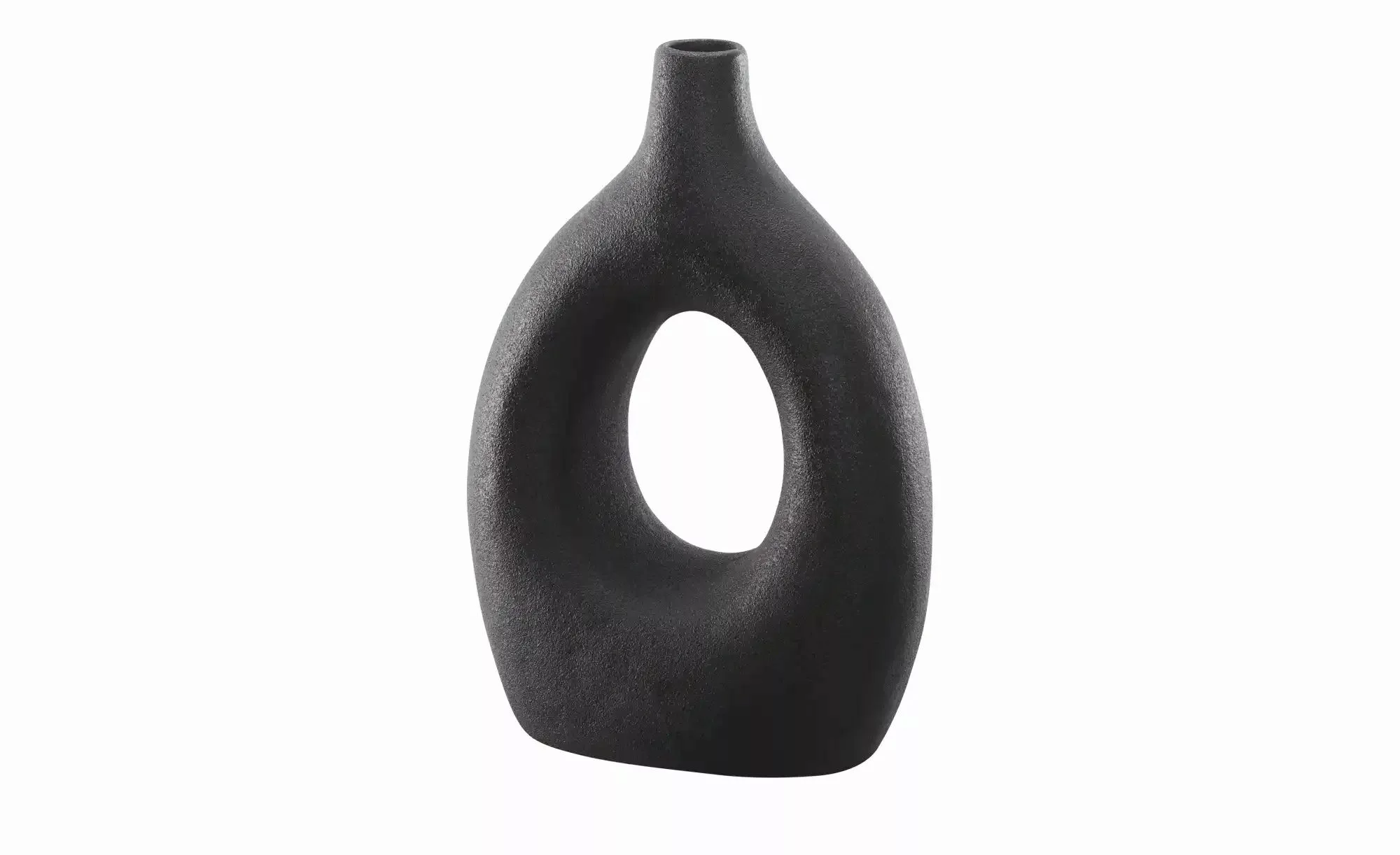 HOME STORY Vase   ¦ schwarz ¦ Porzellan ¦ Maße (cm): B: 7 H: 19,7 Accessoir günstig online kaufen