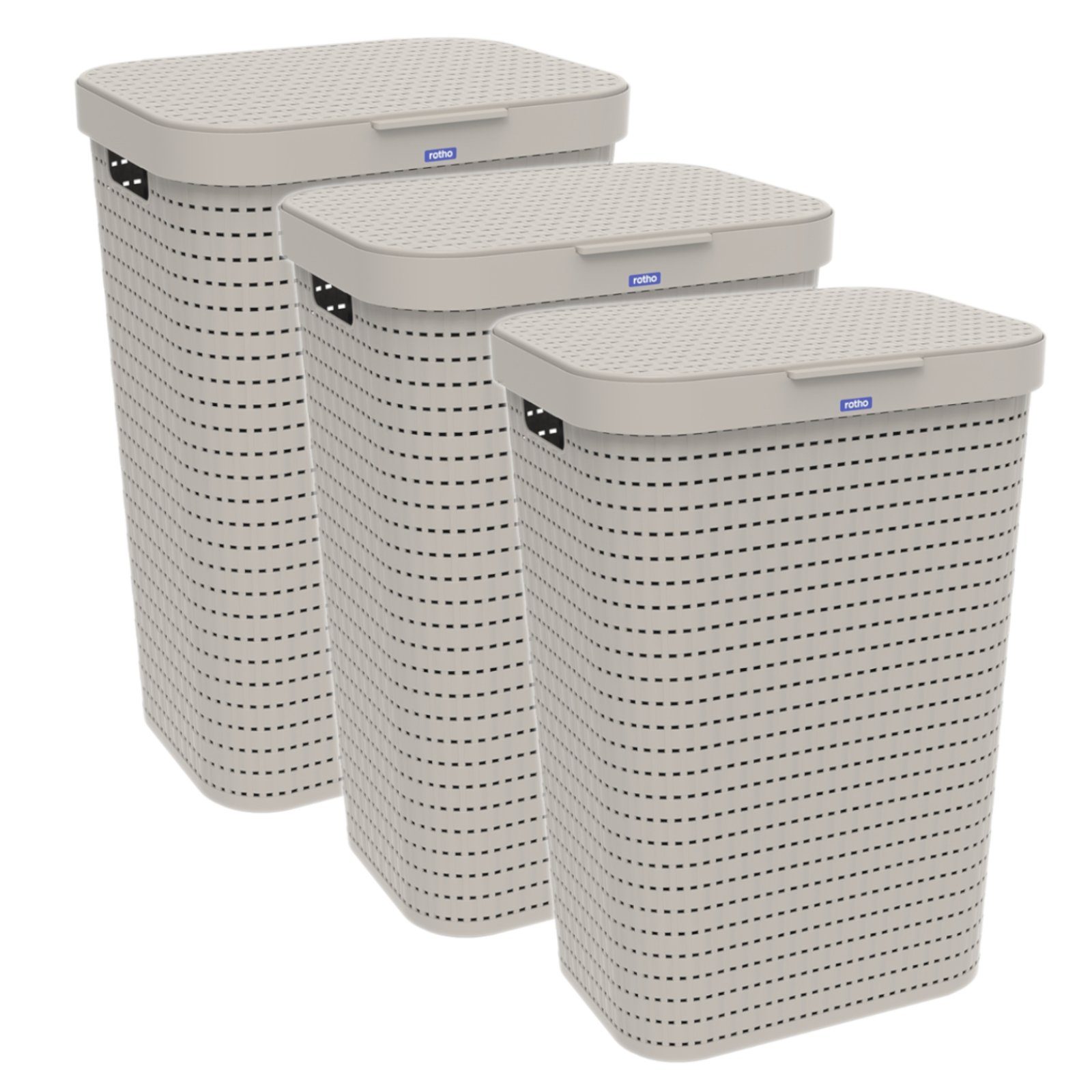 ROTHO Wäschekorb Wäschekorb Set Wäschesammler 55l günstig online kaufen