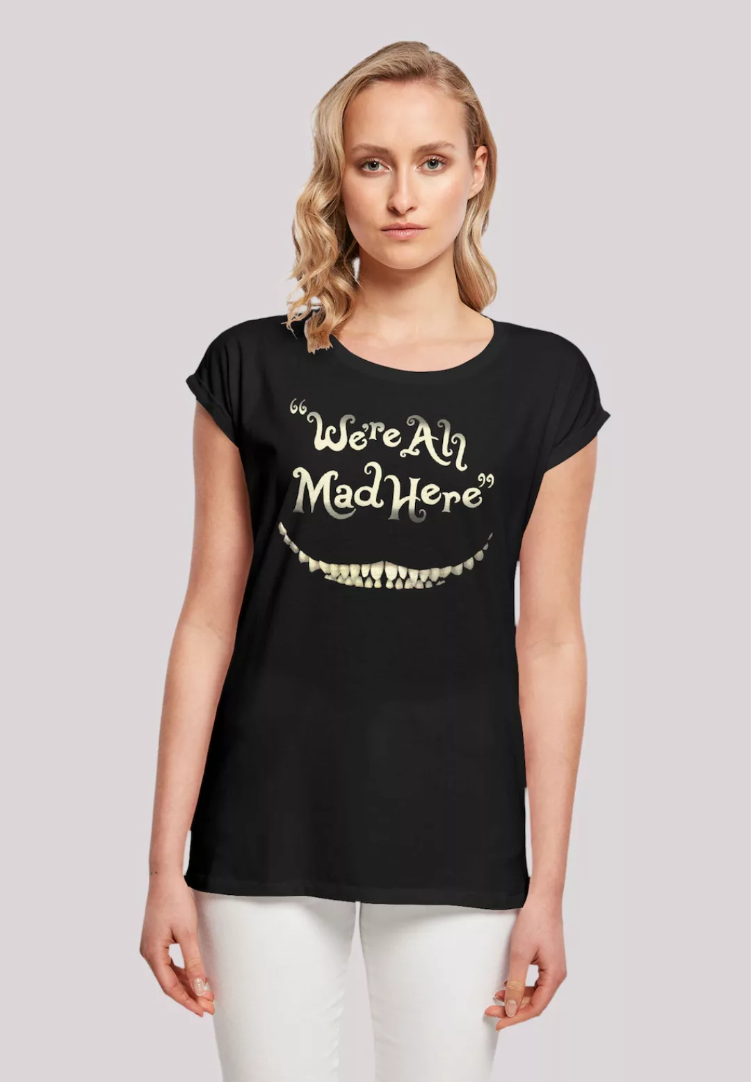 F4NT4STIC T-Shirt "Disney Alice im Wunderland Mad Here Smile", Premium Qual günstig online kaufen