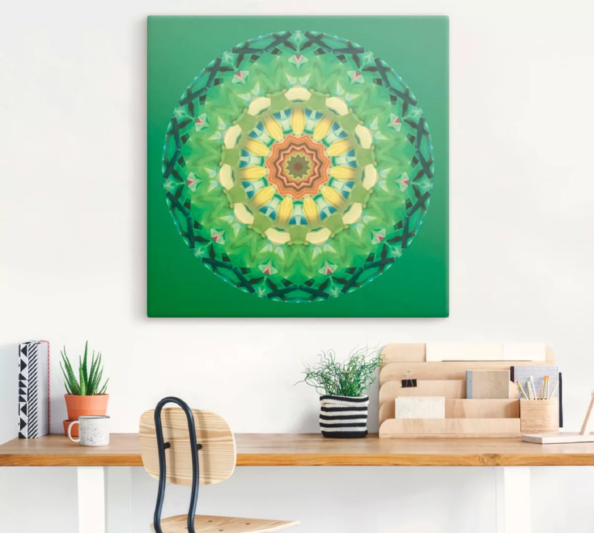 Artland Leinwandbild »Mandala II«, Muster, (1 St.), auf Keilrahmen gespannt günstig online kaufen