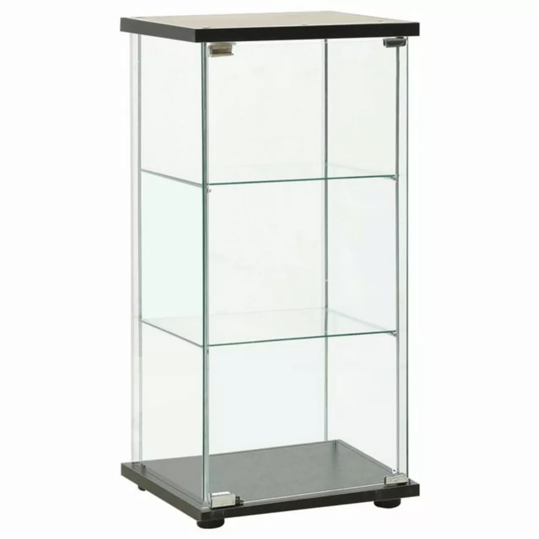 vidaXL Vitrine Vitrine Regal Vitrinenschrank Hartglas Schwarz günstig online kaufen