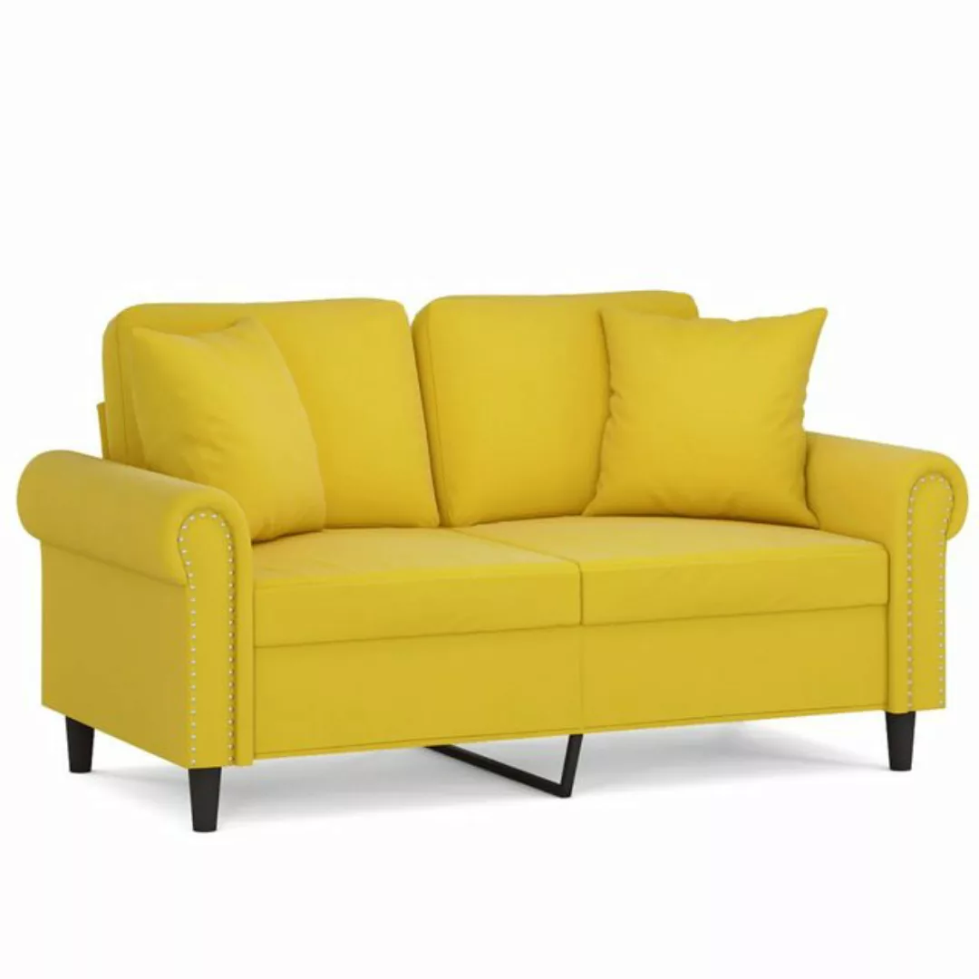 vidaXL Sofa Sofa mit Zierkissen Samt, 120 cm, 2-Sitzer günstig online kaufen