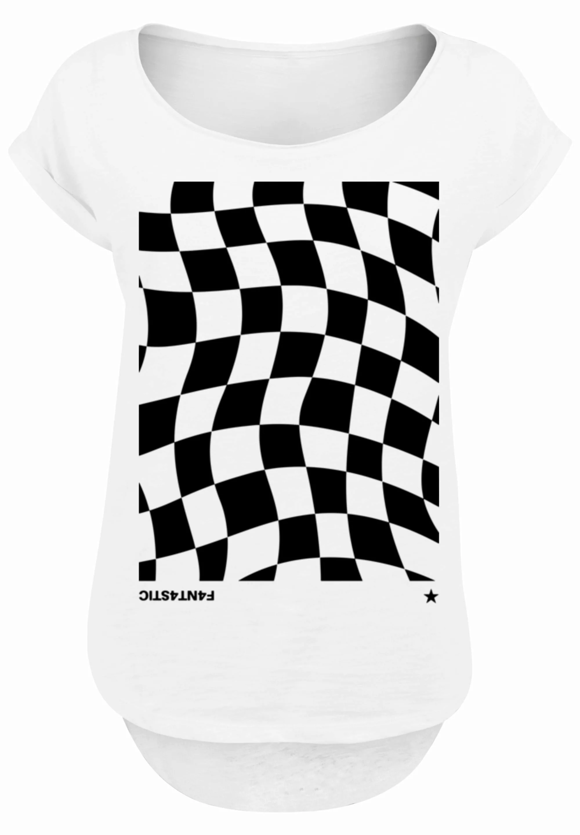 F4NT4STIC T-Shirt "Wavy Schach Muster", Print günstig online kaufen