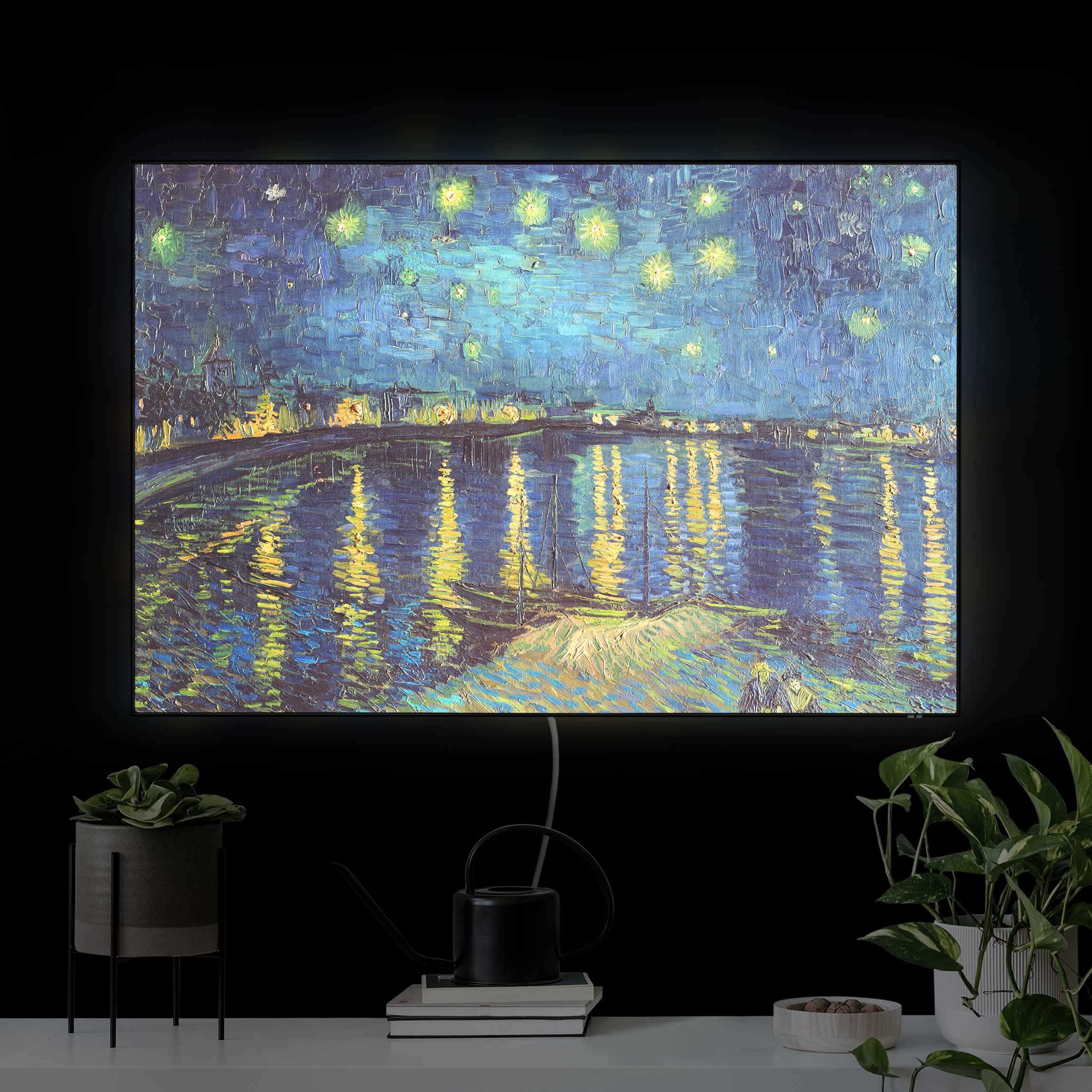 LED-Wechselbild Vincent van Gogh - Sternennacht über der Rhône günstig online kaufen