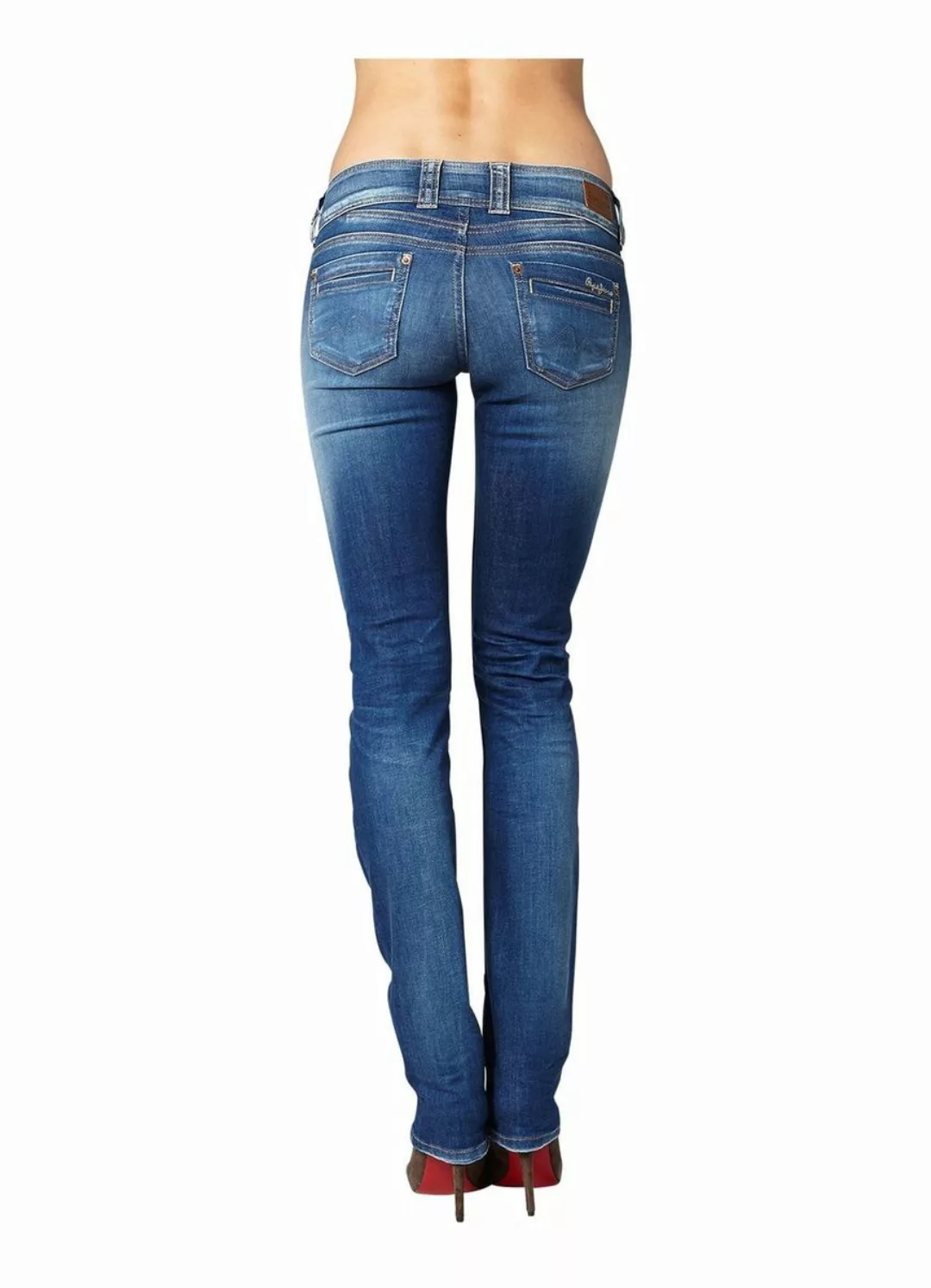 Pepe Jeans Damen Jeans Gen - Regular Fit - Blau - Royal Dark günstig online kaufen